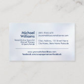 Carte De Visite Epine et Croix Médicale - bleu (Dos)