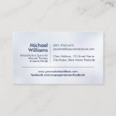 Carte De Visite Epine et Croix Médicale - bleu (Dos)