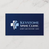 Carte De Visite Epine et Croix Médicale - bleu (Devant)