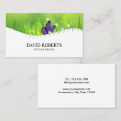 Carte De Visite Épine et papillon Chiro de chiropractie de (Devant / Derrière)