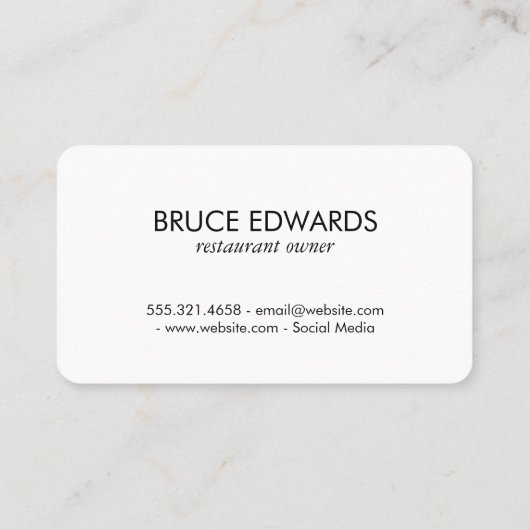 Carte De Visite Épingle (Dos)