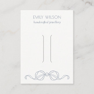 Carte De Visite Épingle à cheveux à nœud papillon bleu foncé minim