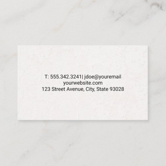 Carte De Visite Épingle à main (Dos)