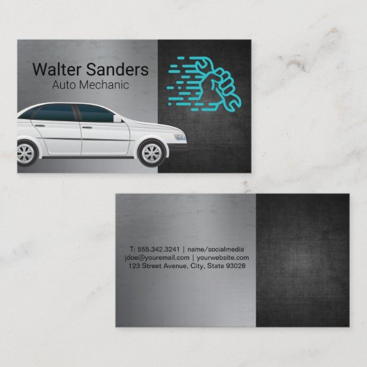 Carte De Visite Épingle à main | Mécanique automatique (Devant / Derrière)