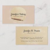 Carte De Visite Épingle à rouleaux avec ivoire beige (Devant / Derrière)