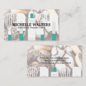 Carte De Visite Épingle à rouleaux de spatule de Whisk | Donuts (Devant / Derrière)