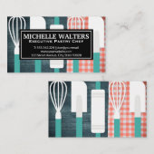 Carte De Visite Épingle à rouleaux de spatule de Whisk | Table de  (Devant / Derrière)