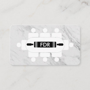 Carte De Visite Épingle à rouleaux de table assise du chef personn