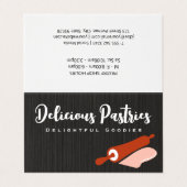 Carte De Visite Épingle à rouleaux et goudron | Culinaire (Extérieur déplié)