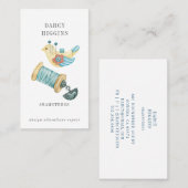 Carte De Visite Épingle De Cuissure De Seamstress Tailor Pin Spool (Devant / Derrière)