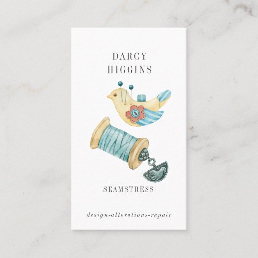 Carte De Visite Épingle De Cuissure De Seamstress Tailor Pin Spool (Devant)