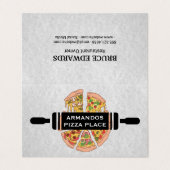 Carte De Visite Épingle | Pizza Slices (Extérieur déplié)