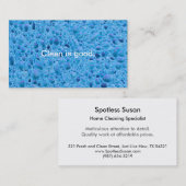 Carte De Visite Éponge d'amusement de domestiques de décapants de (Devant / Derrière)