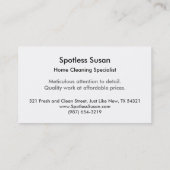 Carte De Visite Éponge d'amusement de domestiques de décapants de (Dos)