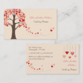 Carte De Visite Épouser de coeurs d'arbre d'amour (Devant / Derrière)