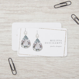 Carte De Visite Épouser la boucle d'oreille nuptiale de diamant