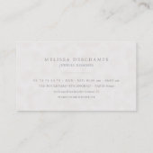 Carte De Visite Épouser les bijoux nuptiales d'accessoires de (Dos)