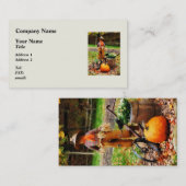Carte De Visite Épouvantail et Citrouille (Devant / Derrière)