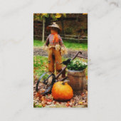Carte De Visite Épouvantail et Citrouille (Dos)