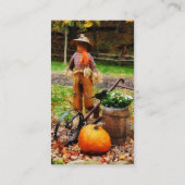 Carte De Visite Épouvantail et citrouille (Dos)