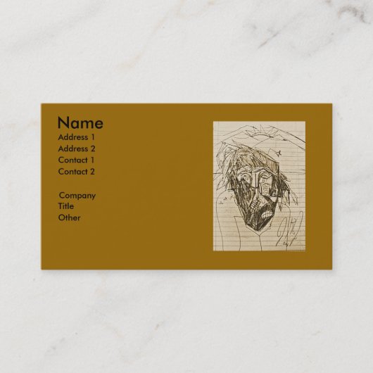 CARTE DE VISITE ÉPOUVANTE DE L'AUBE (Devant)
