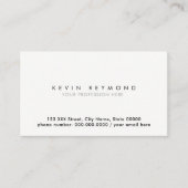 Carte De Visite épuré simple et minimal blanc professionnel (Devant)
