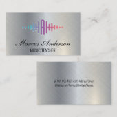 Carte De Visite Equaliseur audio de musique (Devant / Derrière)