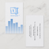 Carte De Visite Equaliseur bleu (Devant / Derrière)