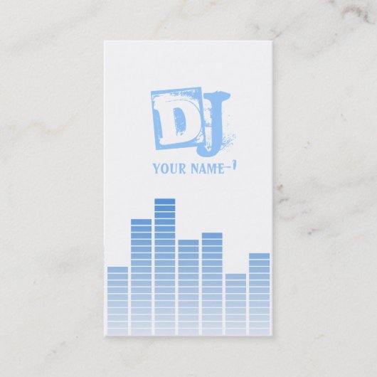 Carte De Visite Equaliseur bleu (Devant)