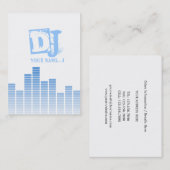 Carte De Visite Equaliseur bleu (Devant / Derrière)