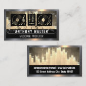 Carte De Visite Equaliseur | TOURNE-DISQUES | Notes musicales (Devant / Derrière)