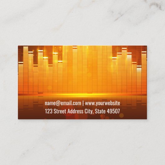 Carte De Visite Equalizer Light Background | Mixer | Sound (Dos)