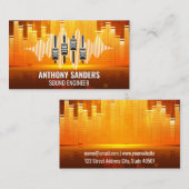 Carte De Visite Equalizer Light Background | Mixer | Sound (Devant / Derrière)