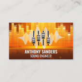 Carte De Visite Equalizer Light Background | Mixer | Sound (Devant)