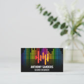 Carte De Visite Equalizer sonore coloré | Musique (Debout devant)