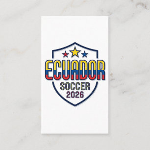 Carte De Visite Équateur Football 2026 Football Gras Typographie P
