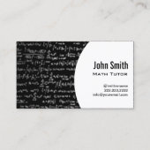 Carte De Visite Équations mathématiques Math Tutor (Devant)