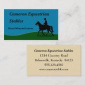 Carte de visite équestre (Devant / Derrière)