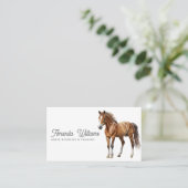 Carte de visite équestre Brown (Debout devant)