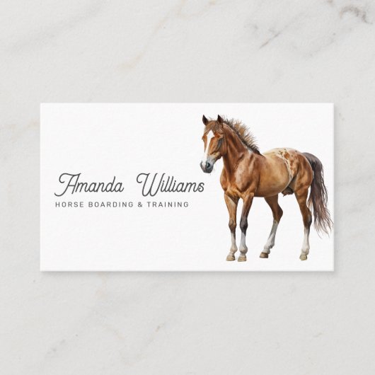Carte de visite équestre Brown (Devant)