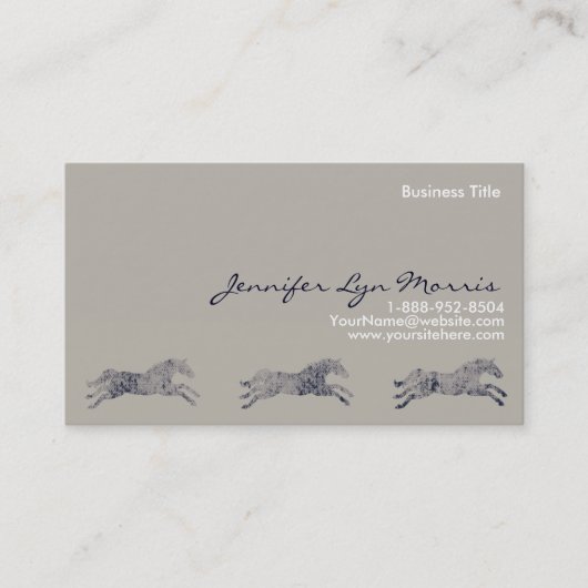 Carte De Visite Équestre classique (Devant)