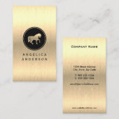 Carte de visite équestre d'or (Devant / Derrière)