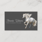 Carte de visite équestre du Cheval Blanc (Devant)