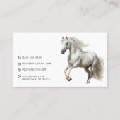 Carte de visite équestre du Cheval Blanc (Dos)