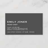 Carte De Visite Équestre Rustique, Fruits de mer, Chef, Cuisine (Dos)