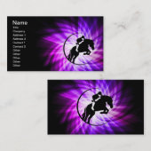 Carte De Visite Équestre violet (Devant / Derrière)