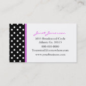 Carte de visite équilibré de papillon de point de (Dos)