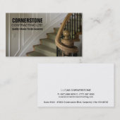 Carte De Visite Équilibres d'escalier d'entrepreneur de menuiserie (Devant / Derrière)