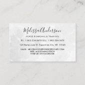 Carte De Visite Equin Aquarelle Cheval Personnalisé Equestre (Dos)