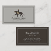 Carte De Visite Équin professionnel équestre d'or d'équitation (Devant / Derrière)